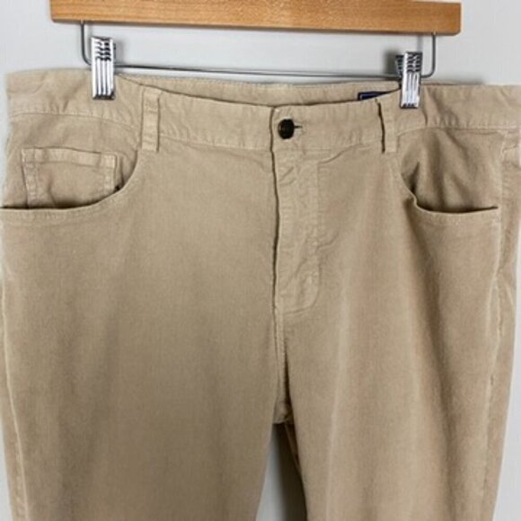 Vineyard Vines 5 Pocket Pants Corduroy Tan Mens 36x34 Straight Leg - Picture 2 of 8